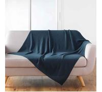 Plaid Tricotine 125x150 cm bleu