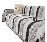 Plaid Doux,Plaid Couverture Sofa Covers Home Living Room Sofas Cloth Cover Sofa Blanket Sofa Towel Furniture Cover Indoor Double Sided Use(Black,180x180cm)