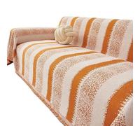 Plaid Doux,Plaid Couverture Sofa Covers Home Living Room Sofas Cloth Cover Sofa Blanket Sofa Towel Furniture Cover Indoor Double Sided Use(Orange,180x230cm)