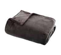 Plaid Doux Uni "Flanel" 125x150cm Gris Foncé