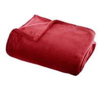 Plaid Doux Uni ""Flanel"" 125x150cm Rouge