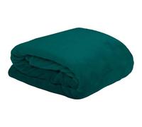 Plaid - EMINZA - Douceur - 130x160 cm - Bleu canard - Uni