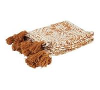 Plaid Coton Imprimé 120x150cm en Coton Marron