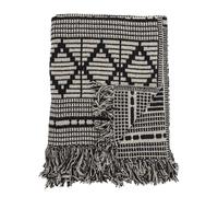 Plaid En Coton Recyclé 160x130 Cm Black - Bloomingville