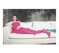 Couverture en crochet avec queue de sirène - rose