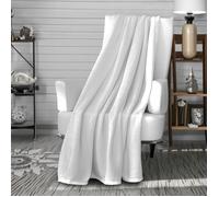 Plaid en flanelle 140x200 cm CALIN blanc, par Soleil d'Ocre