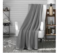 Soleil d'ocre, Plaid en Flanelle 140x200 cm Calin Gris