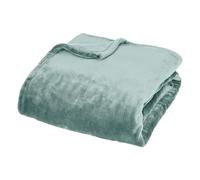 Atmosphera – Plaid en flanelle Cuddly 130x180 cm Bleu givré