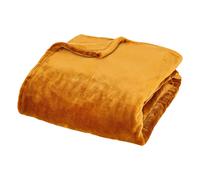 Plaid en Flanelle "Cuddly" 130x180cm Jaune Cumin