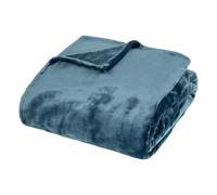 Plaid en Flanelle "Cuddly" 180x230cm Bleu Égéen