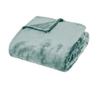 Atmosphera – Plaid en flanelle Cuddly – Bleu givré – 180 x 230 cm