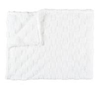 HOME DECO FACTORY, TX0237, Plaid en Flanelle Damier Blanc et Beige, idéal pour Le canapé ou Le lit, Doux et élégant, Facile à Entretenir, Dimensions 120x150 cm, Couleur Blanc et Beige