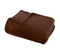 Atmosphera - Plaid Flanelle ollis Marron Tonka 180x130cm