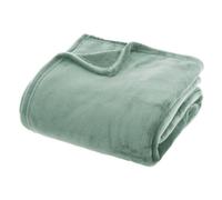 Plaid en Flanelle Uni "Ollis" 180x230cm Vert Céladon