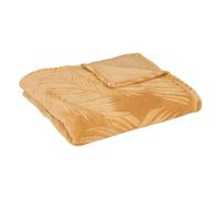 Plaid en Flanelle "Zoa" 125x150cm Ocre