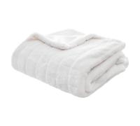 Atmosphera - Plaid Manoir Fausse Fourrure - Blanc 120x160 cm