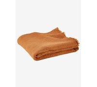 Plaid en gaze de coton bio caramel TU