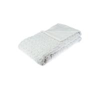 - Plaid en imitiation fourrure à boucles en polyester - 230x180cm - Blanc ivoire