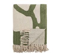Plaid En Laine Bloomingville Dalmine Naturel Vert 160x130 Cm