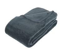 Atmosphera Plaid en microfibre Bleu Orage 180 x 230 cm