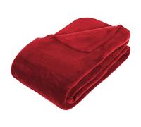 Atmosphera – Plaid microfibre grand modèle 180 x 230 cm Rouge
