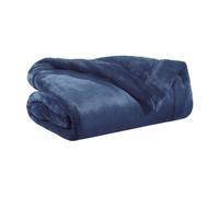 Plaid En Polyester Encre 150 X 200 Bleu