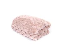 Plaid Imitation Fourrure Uni "Opulence" 120x150cm Rose