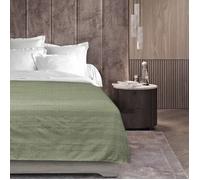 Douceur d'Intérieur – Plaid Lucile – Polycoton uni – 180 x 220 cm – Sauge