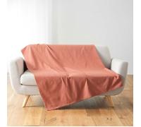 Douceur d'Intérieur Plaid enroulable Lucile 180 x 220 cm polycoton Vert Vieux rose