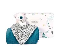 Doudou et Compagnie – Coffret Plaid et Doudou Yoca le Koala Bleu 100 x 70 cm