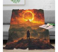 Plaid Fantaisie Apocalypse 3D Imprimé Microfibre Décor Maison Jeté Éclipse Solaire Canapé Chambre 120 caractères 50x60(127x152cm)