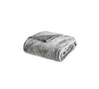 Plaid fausse fourrure 125x150 polaire - Gris