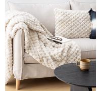 Plaid Fausse Fourrure Inuit Effet Tie And Dye