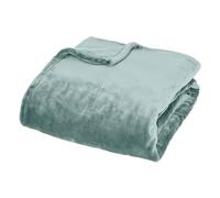 Atmosphera – Plaid en flanelle Cuddly 130x180 cm Bleu givré