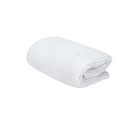 Plaid Flanelle Côtelé 180x220cm Blanc et Sherpa -