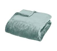 Atmosphera – Plaid en flanelle Cuddly 130x180 cm Bleu givré