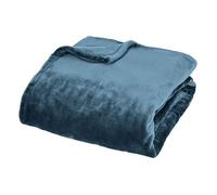 Atmosphera – Plaid en flanelle Cuddly Bleu égéen 130 x 180 cm
