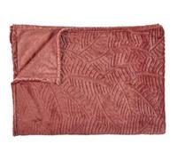 Plaid Flanelle Embosse "Roméo" 120x150cm Terracotta Orange G