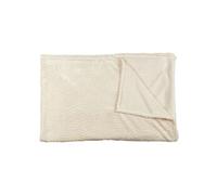Generique Plaid Home Deco Factory Flanelle embossé Beige 150 x 200 cm