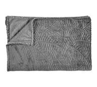 Plaid Flanelle Embosse "Roméo" 150x200cm Gris Foncé