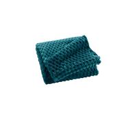 Douceur d'Intérieur Plaid Doux Mini Frosty Bleu 125 x 150 cm - Flanelle Relief Unie