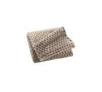 Douceur d'Intérieur Plaid polaire cocooning Mini Frosty 125 x 150 cm Flanelle relief Taupe