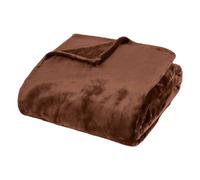 Atmosphera – Plaid en flanelle Cuddly Marron 180 x 230 cm