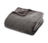 Plaid flanelle gris ardoise 130x180cm - Atmosphera createur d'interieur