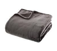 Plaid Flanelle Gris foncé 130x180 cm - Atmosphera