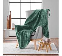 Plaid flanelle relief 125 x 150 cm Mini Breetzy vert cedre