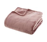 Plaid flanelle rose 180x230cm - Atmosphera createur d'interieur