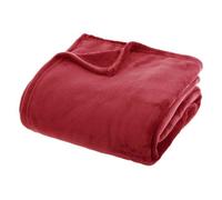 Plaid flanelle rouge 180x230cm - Atmosphera Créateur d'intérieur