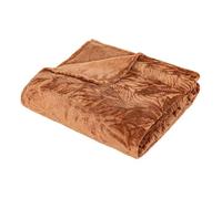 Atmosphera – Plaid déco en flanelle « Ryo » – 180 x 230 cm – Terracotta