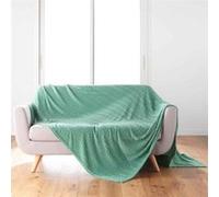 Plaid Flanelle Uni "Arya" 180x220cm Sauge Vert G